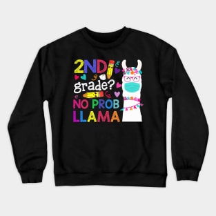 Quarantine Llama 2nd Grade 2020 School Social Distance Shirt Funny Back To School Gifts Crewneck Sweatshirt